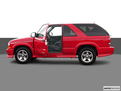 2004 Chevrolet Blazer Xtreme, Driver side door open index, Red