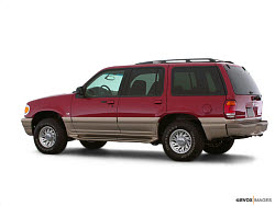 valgfri blur Vores firma 2000 Mercury Mountaineer Monterey Edition, Angled side exterior profile, Red